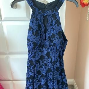 blue & black formal dress (short)